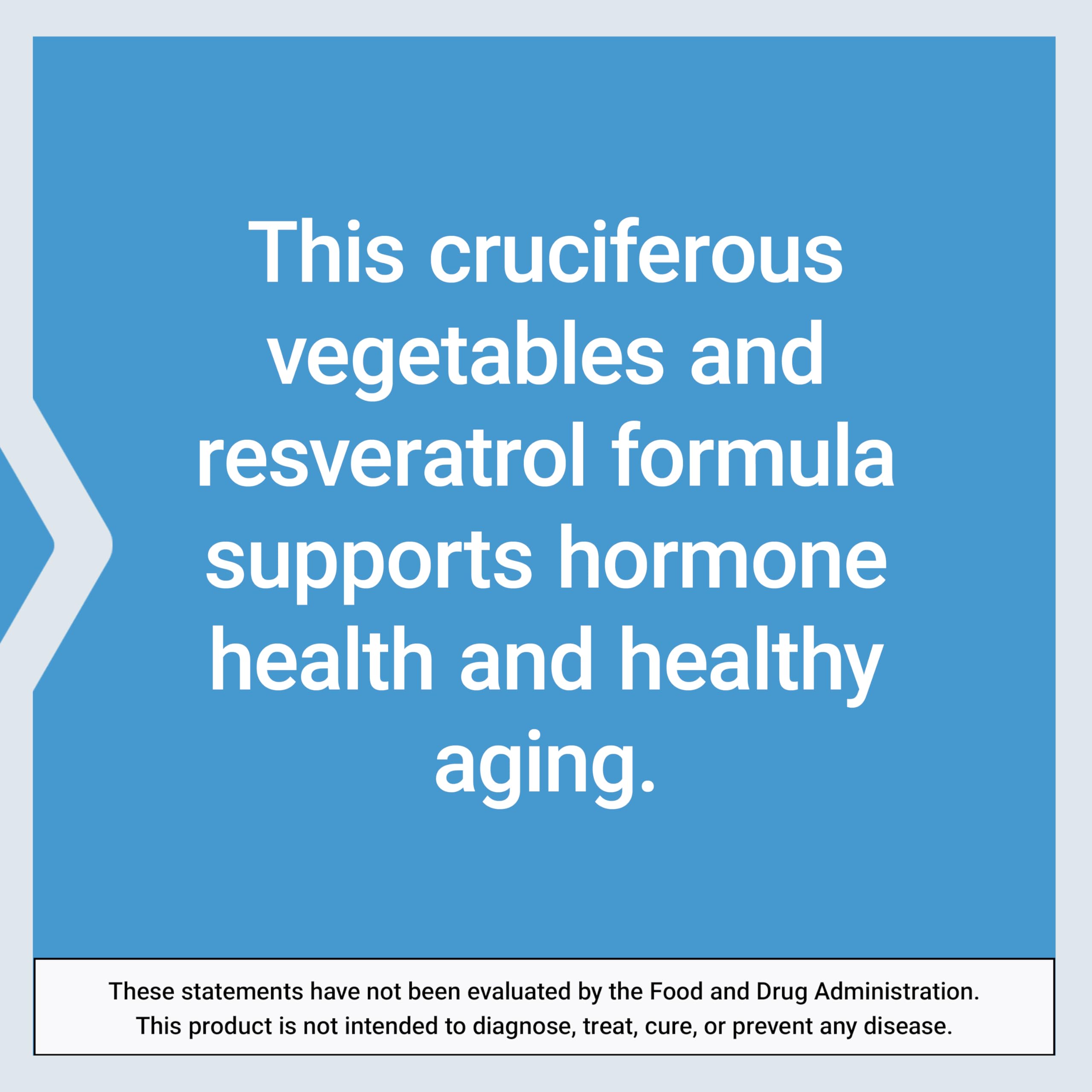 Life Extension Cruciferous Vegetable Extract & Resveratrol – 60 Capsules | Gluten-Free, Non-GMO, Vegetarian