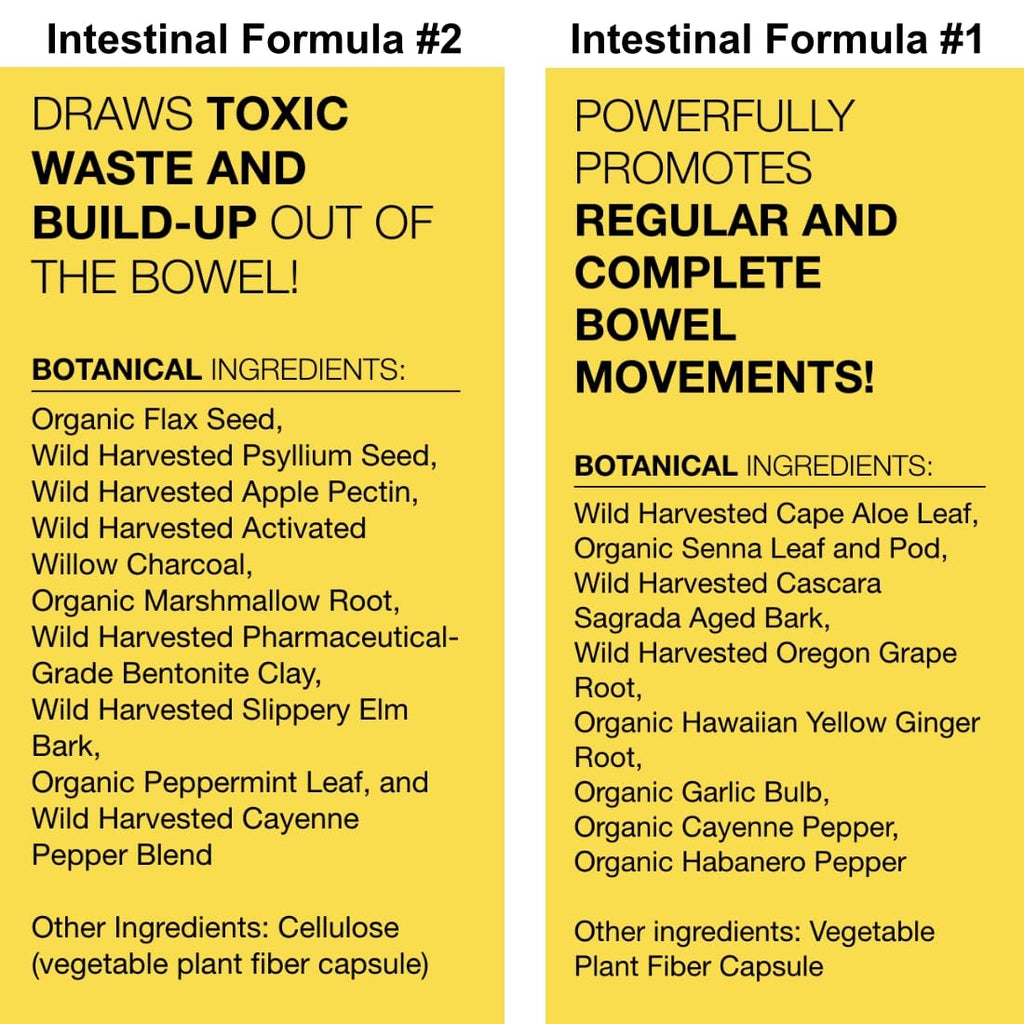 Dr. Schulze's Intestinal Formula #2 (8 oz) & Intestinal Formula #1 (90 capsules) - Organic Herbal Supplements