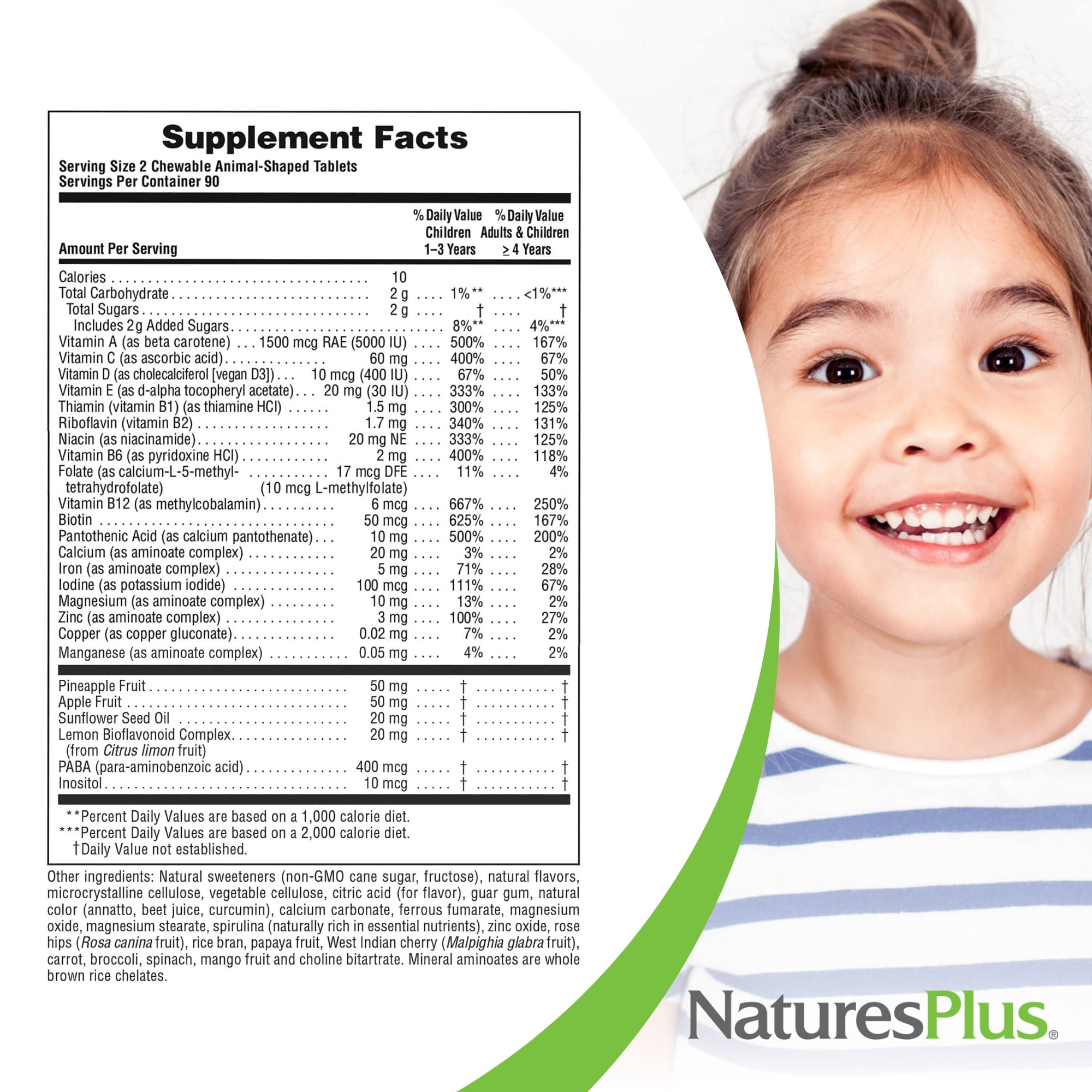 Natures Plus Animal Parade Kids Multivitamin - Orange Flavor, 180 Chewables