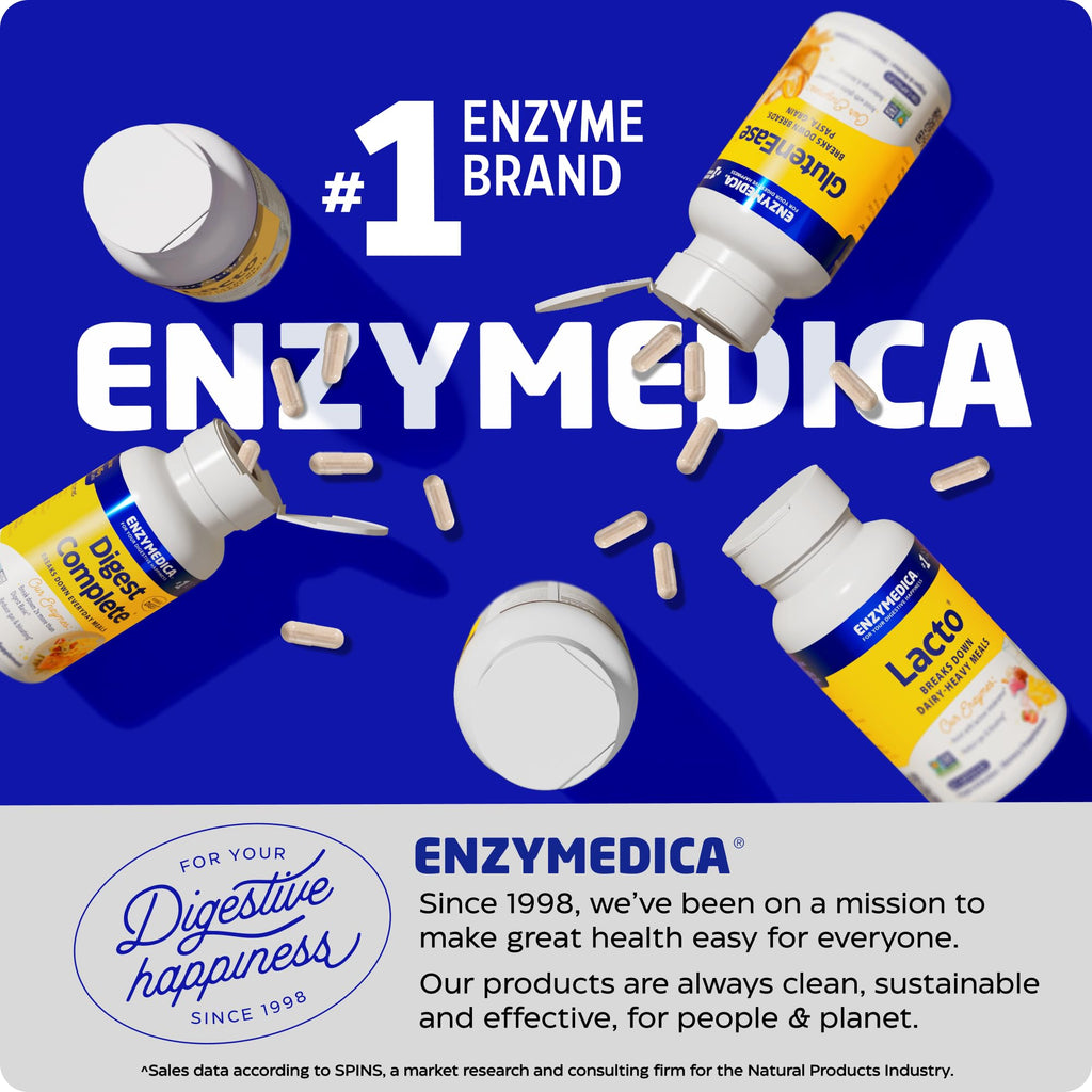 GlutenEase by Enzymedica – Gluten & Casein Digestive Enzymes, 60 Capsules