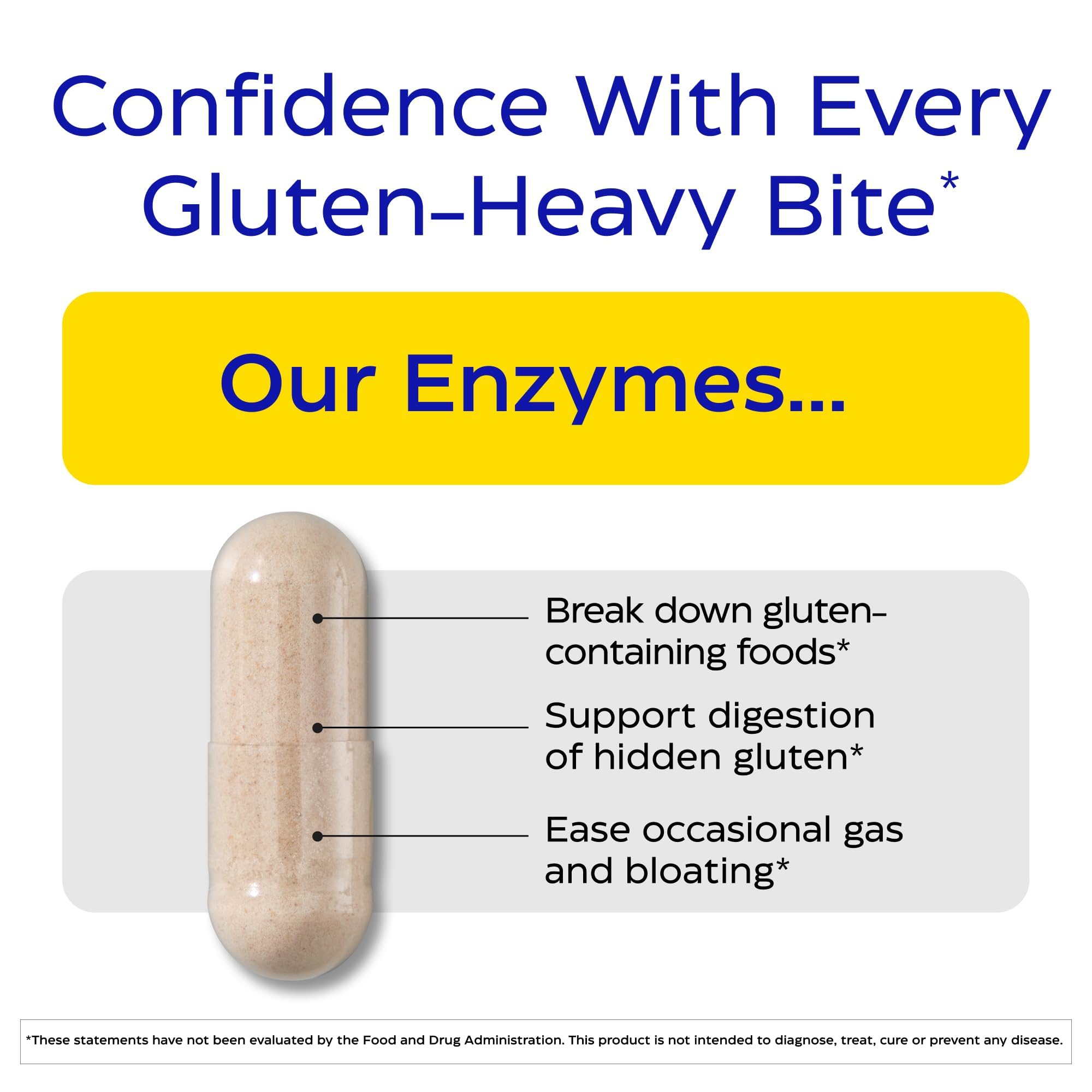 GlutenEase by Enzymedica | Advanced Digestive Enzymes for Gluten & Casein (120 Capsules)