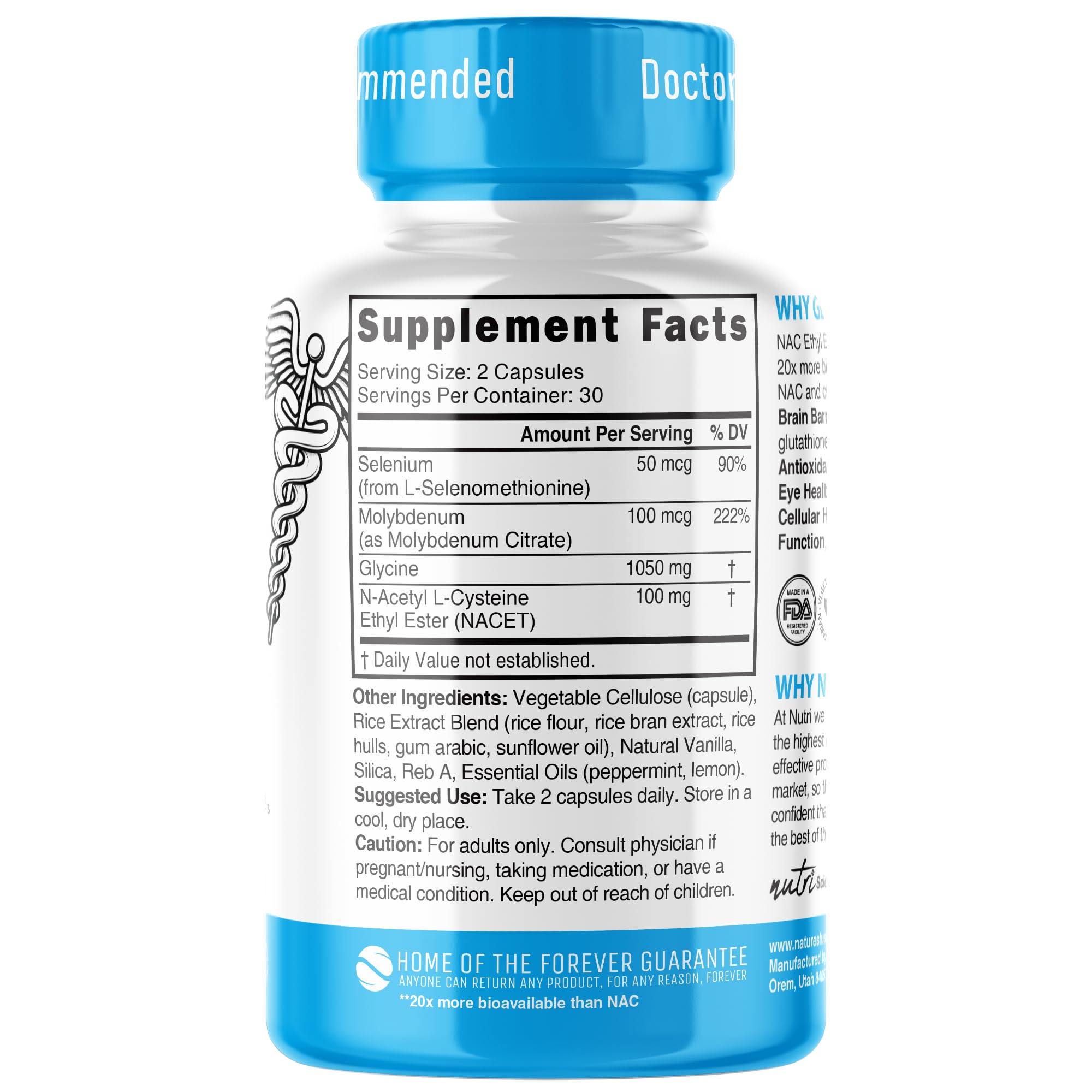 GlyNAC-ET NAC Ethyl Ester Supplement | 60 Capsules | 20x More Bioavailable GlyNAC