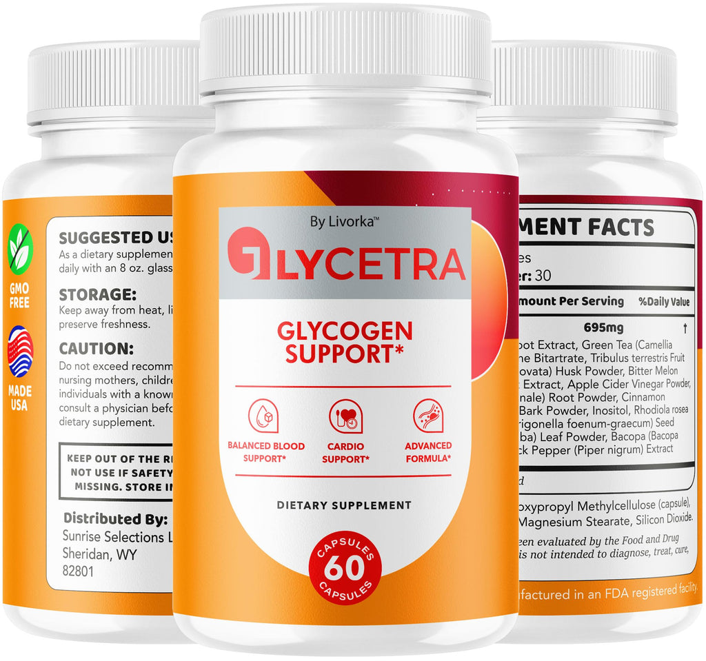 Glycetra Capsules - Official Glycetra Advanced Glycogen Support Formula | Maximum Strength Vitamin Supplement