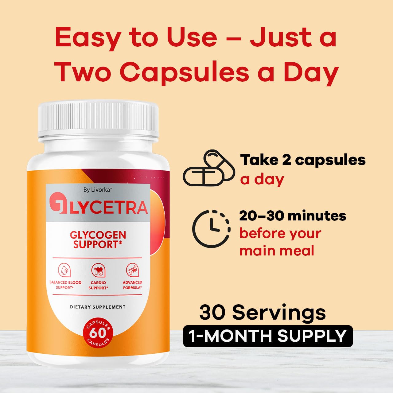 (2 Pack) Glycetra Capsules | Official Glycetra Advanced Glycogen Support - 120 Capsules