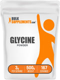 BulkSupplements.com Glycine Powder - Glycine Supplements, Amino Acid Supplement - Unflavored & Gluten Free, 3g per Serving, 500g (1.1 lbs) (Pack of 1)