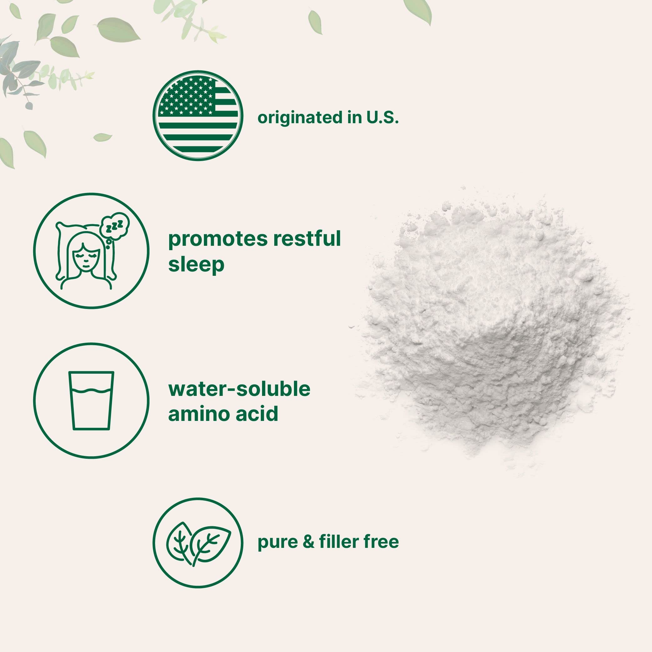 Glycine Powder 1KG (2.2 lb) – 1000mg/Serving, Sleep & Neurotransmitter Support | Micro Ingredients, USA Made