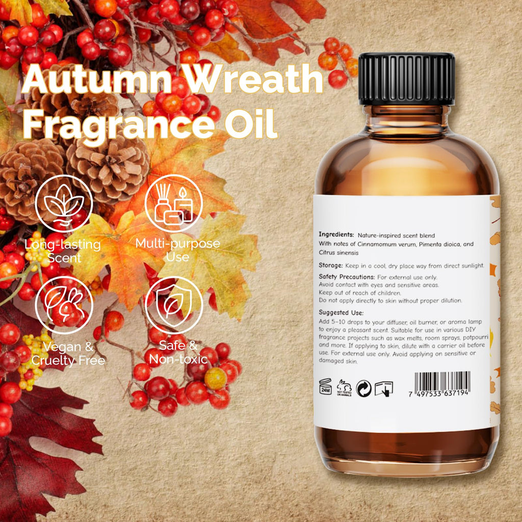 GM Gumili Autumn Wreath Fragrance Oil 2 Oz – Fall Scent for Diffusers