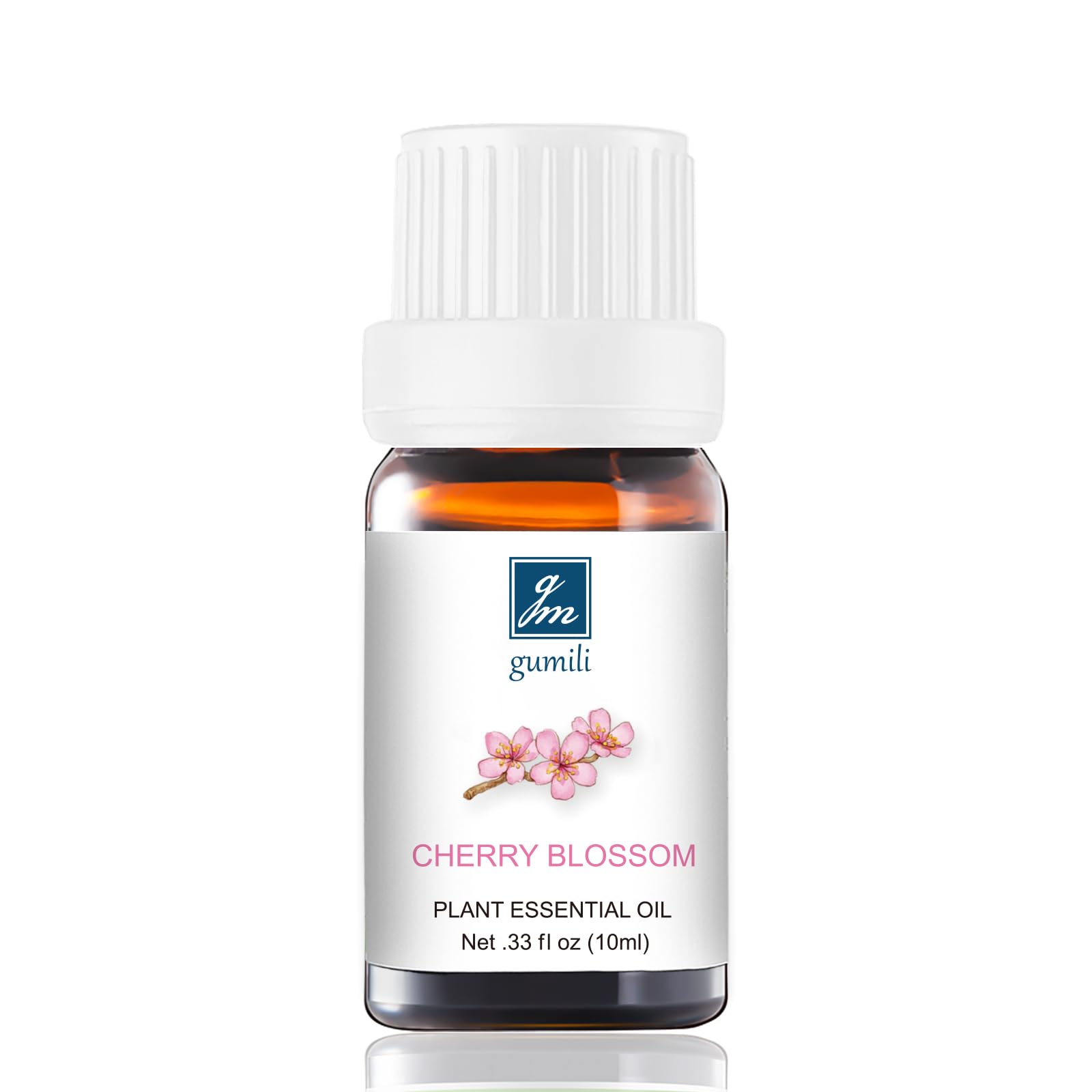 GM Gumili Cherry Blossom Essential Oil - 10mL Organic, Undiluted Fragrance for Aromatherapy