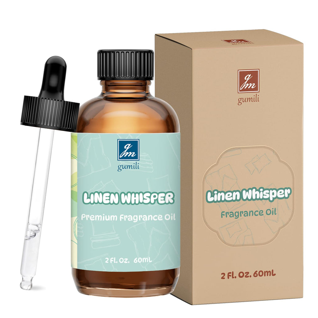 GM Gumili Linen Whisper Fragrance Oil 2oz – Fresh Linen Scent for Diffusers, Candles, Soap