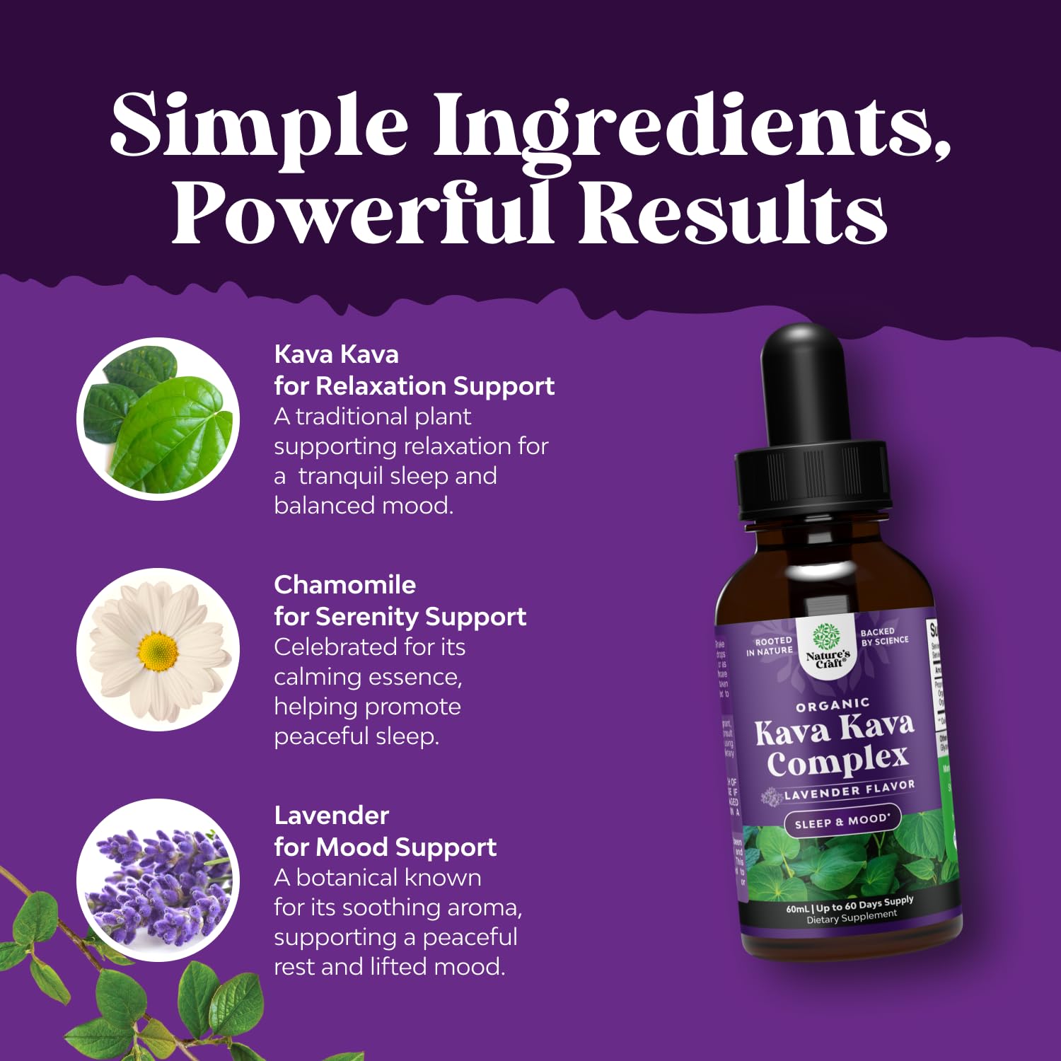 Natures Craft Liquid Kava Kava Drops - Fast Acting Relaxing Tincture (60 ml)