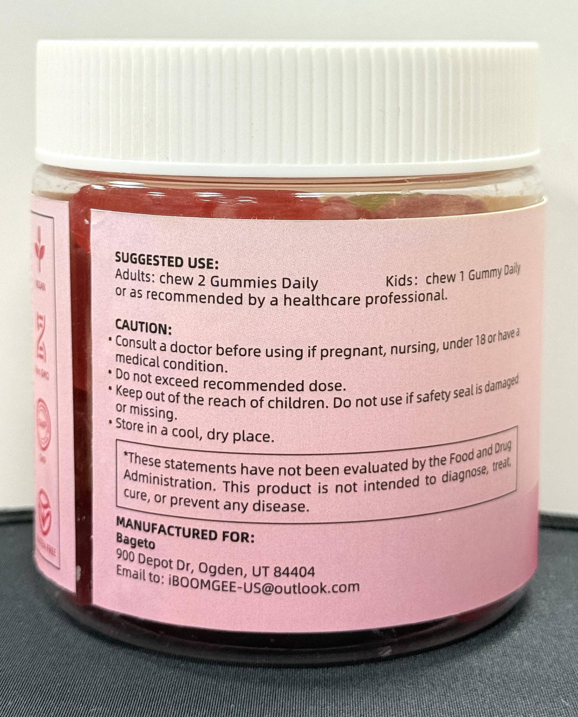 Magnesium Glycinate Gummies Sugar Free 90 Count | 400mg Mg + 200mg L-Threonate, Ashwagandha, Vitamin D, B6, B12 | Sleep & Stress Support | Strawberry
