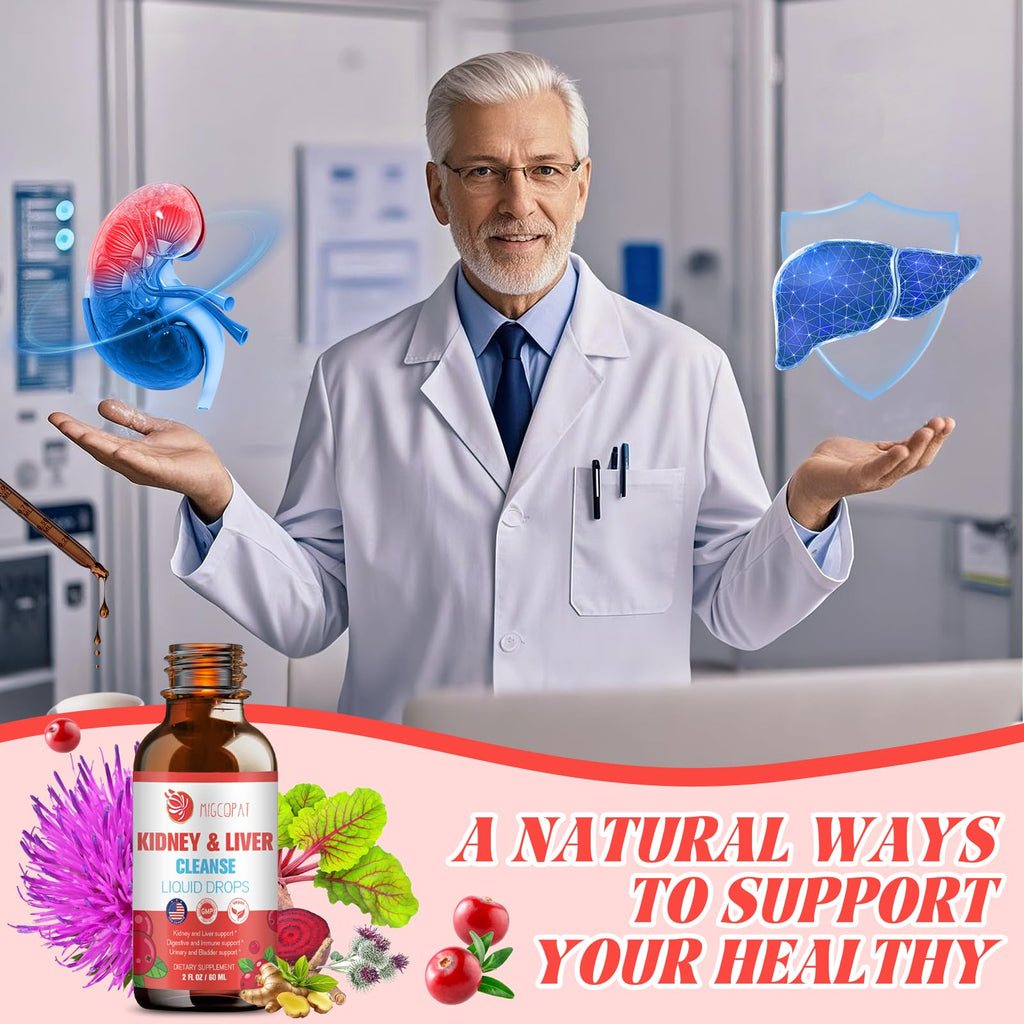 Kidney & Liver Cleanse Detox & Repair Drops – Cranberry, Milk Thistle & Artichoke (60ml) | Natural Herbal Supplement