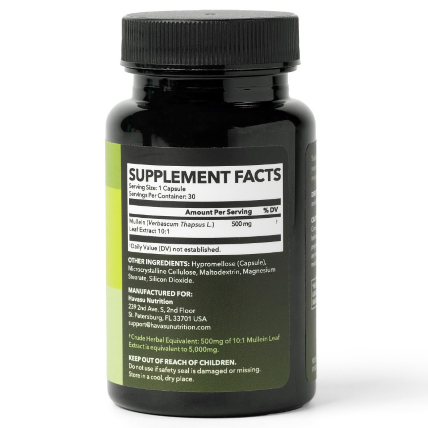 Mullein Leaf Capsules 5000mg 10:1 – Lung Support & Immune Function (30 Count) – Vegan, Non-GMO