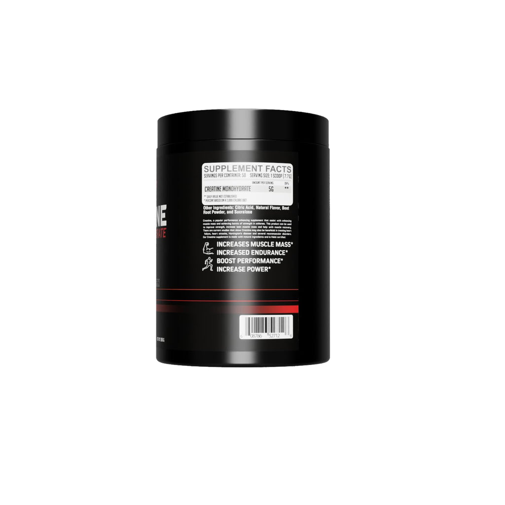 GMU SPORT Creatine Monohydrate Powder – Fruit Punch, 50 Servings | 5g per Scoop