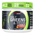 GMU SPORT Daily Greens & Reds – Peach Berry Powder with Probiotics & 42 Superfoods