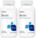 GNC Biotin 2500mcg Supplement – Hair, Skin & Nails, 120 Servings (Pack of 2)