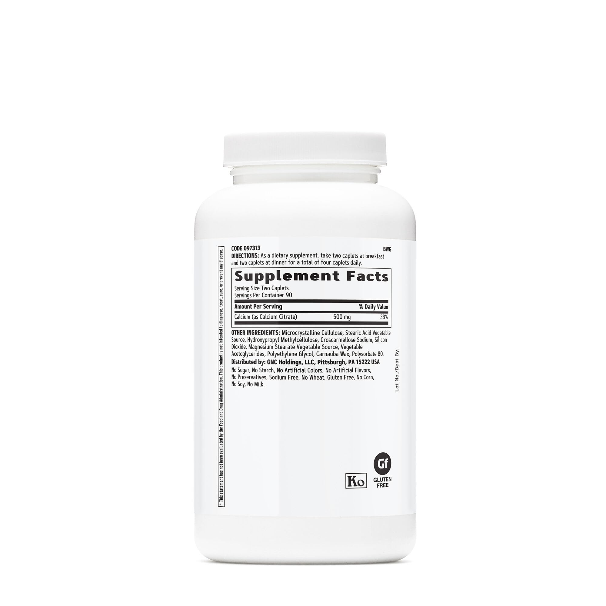 GNC Calcium Citrate 1000mg – 180 Veg Caplets (Pack of 2)