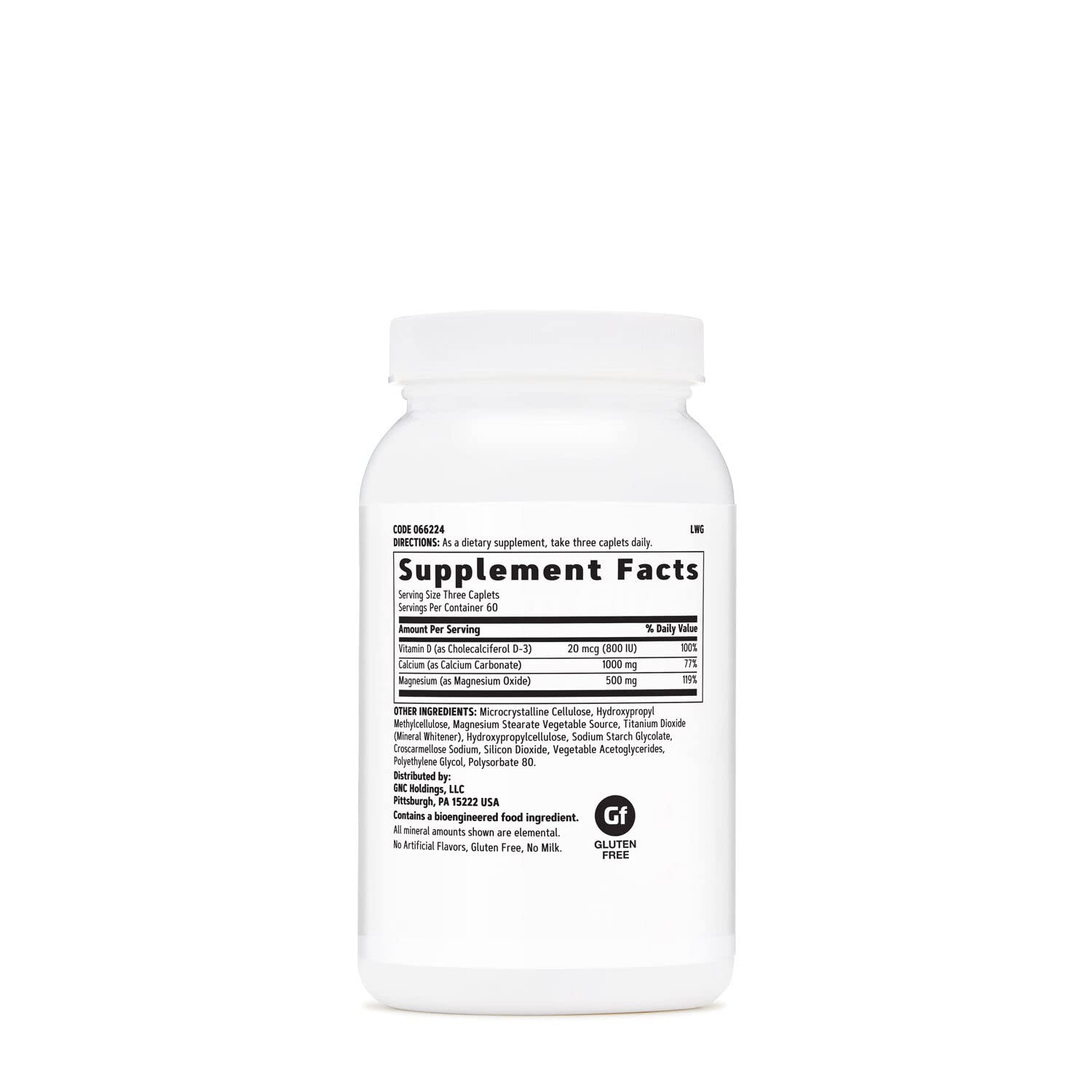 GNC Calcium Plus Magnesium & Vitamin D-3 1000mg - 180 Count (Pack of 2) | Strong Bones