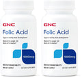 GNC Folic Acid 1000mcg – Supports Healthy Fetal Development | Vegetarian Formula | 100 Count (Pack of 2)