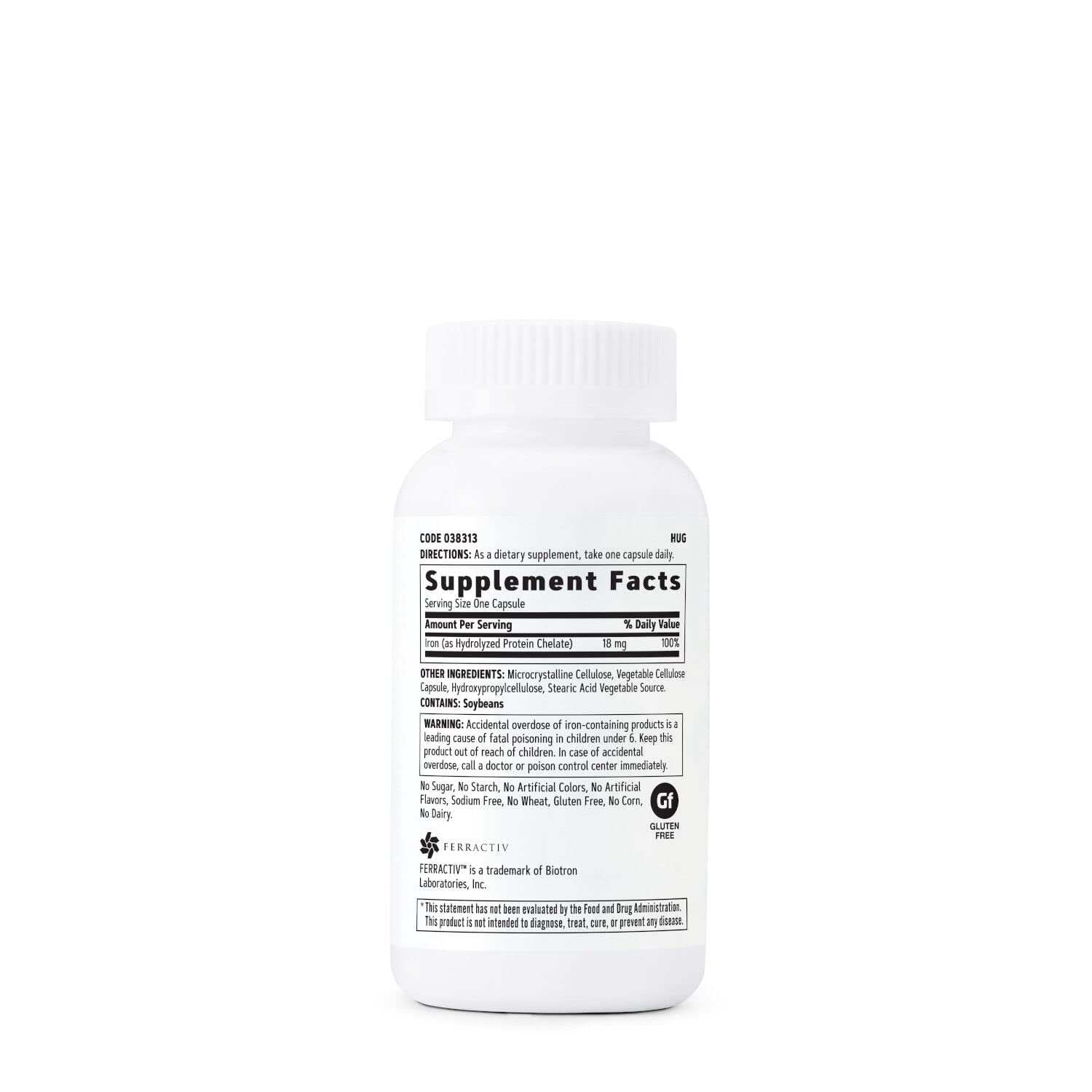 GNC Gentlesorb Iron 18mg Supplement – 90 Servings (Pack of 2)