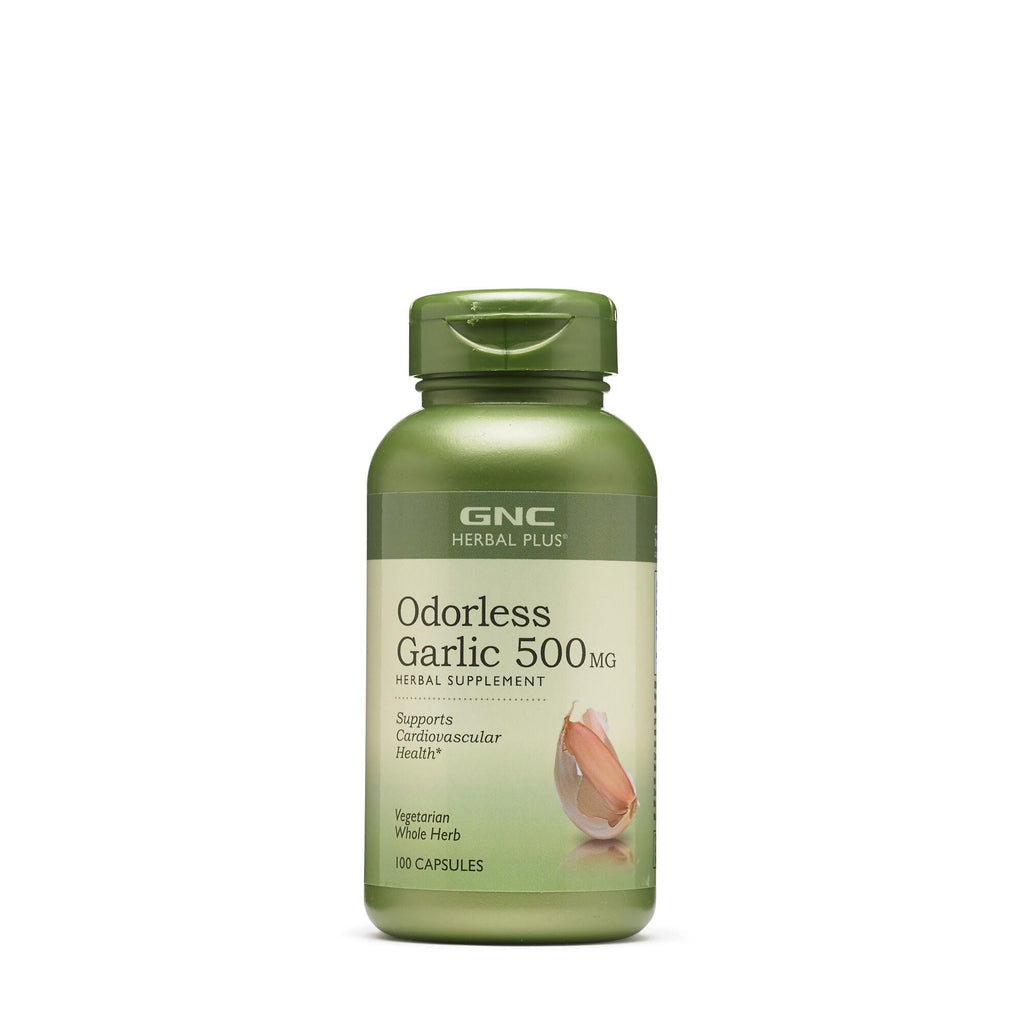 GNC Herbal Plus Odorless Garlic 500mg – Vegetarian, Cardio Health
