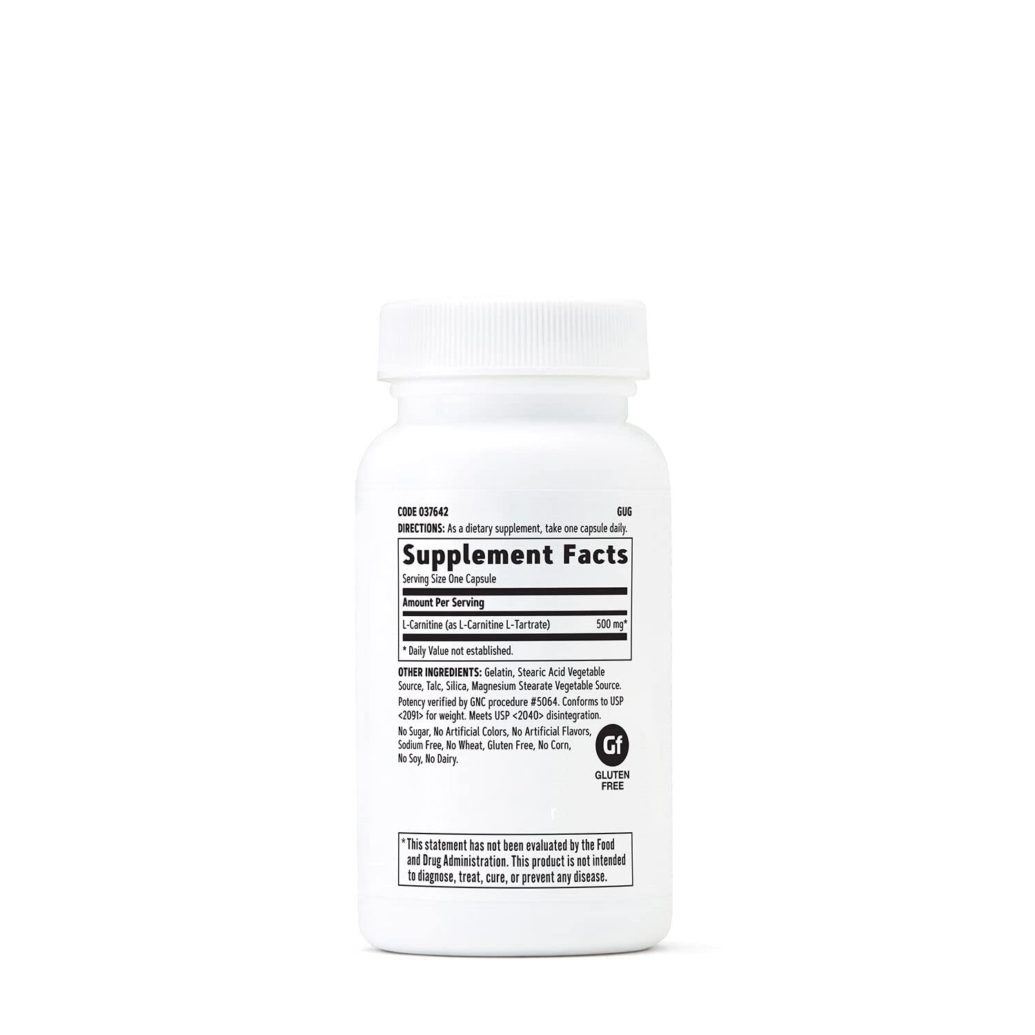 GNC L-Carnitine 500mg – Metabolize Long-Chain Fatty Acids | 60 Capsules