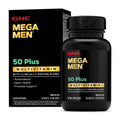 GNC Mega Men 50 Plus Multivitamin Caplets - Clinically Proven for Heart & Prostate Health | 60 Count