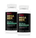 GNC Mega Men 50 Plus One Daily Multivitamin Twin Pack – 60 Caplets per Bottle – Supports Heart, Brain and Eye Health