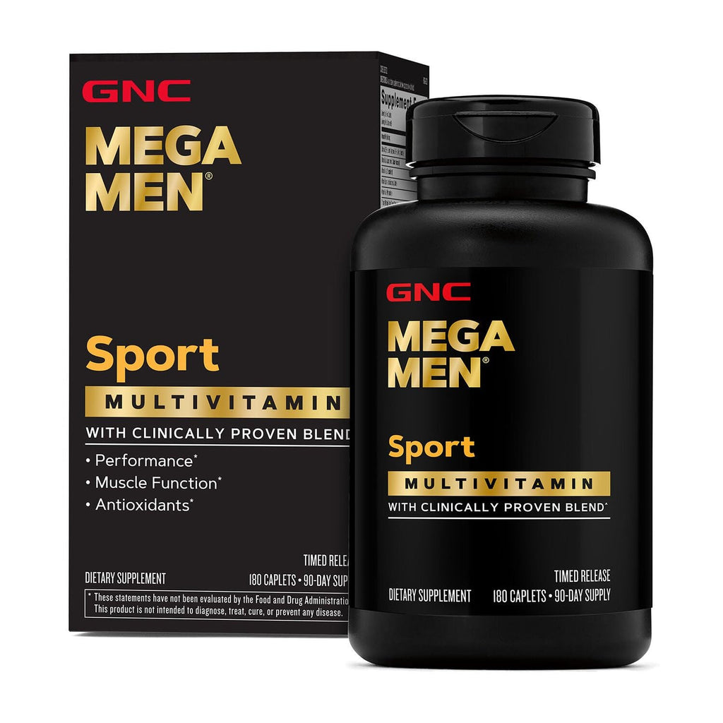 GNC Mega Men Sport Multivitamin – 180 Count | Performance, Muscle Function & Immune Support