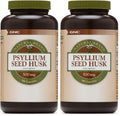 GNC Natural Brand Psyllium Seed Husk 500 mg - Digestive Health Support, 180 Capsules per Bottle (Pack of 2)