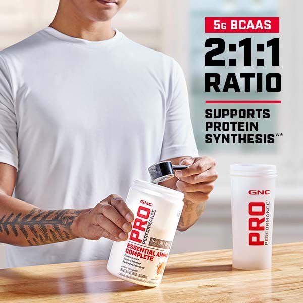 GNC Pro Performance Essential Amino Complete – Strawberry Banana 15.87 oz | Supports Muscle Recovery