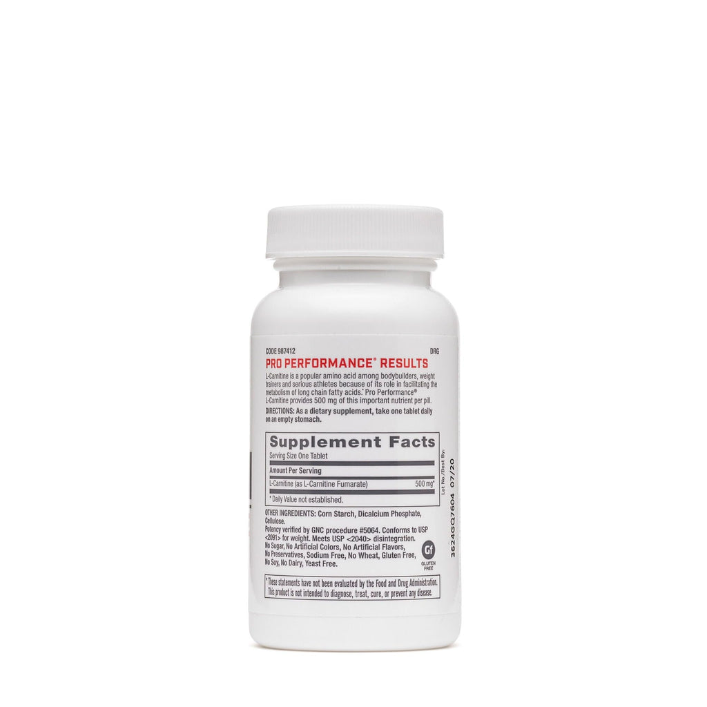 GNC Pro Performance L-Carnitine 60 Tablets - Supports Muscle Recovery