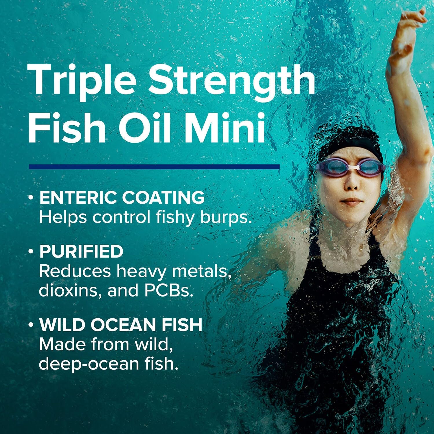 GNC Triple Strength Fish Oil Mini 1000mg EPA/DHA | Heart, Brain & Joint Support | 120 Softgels