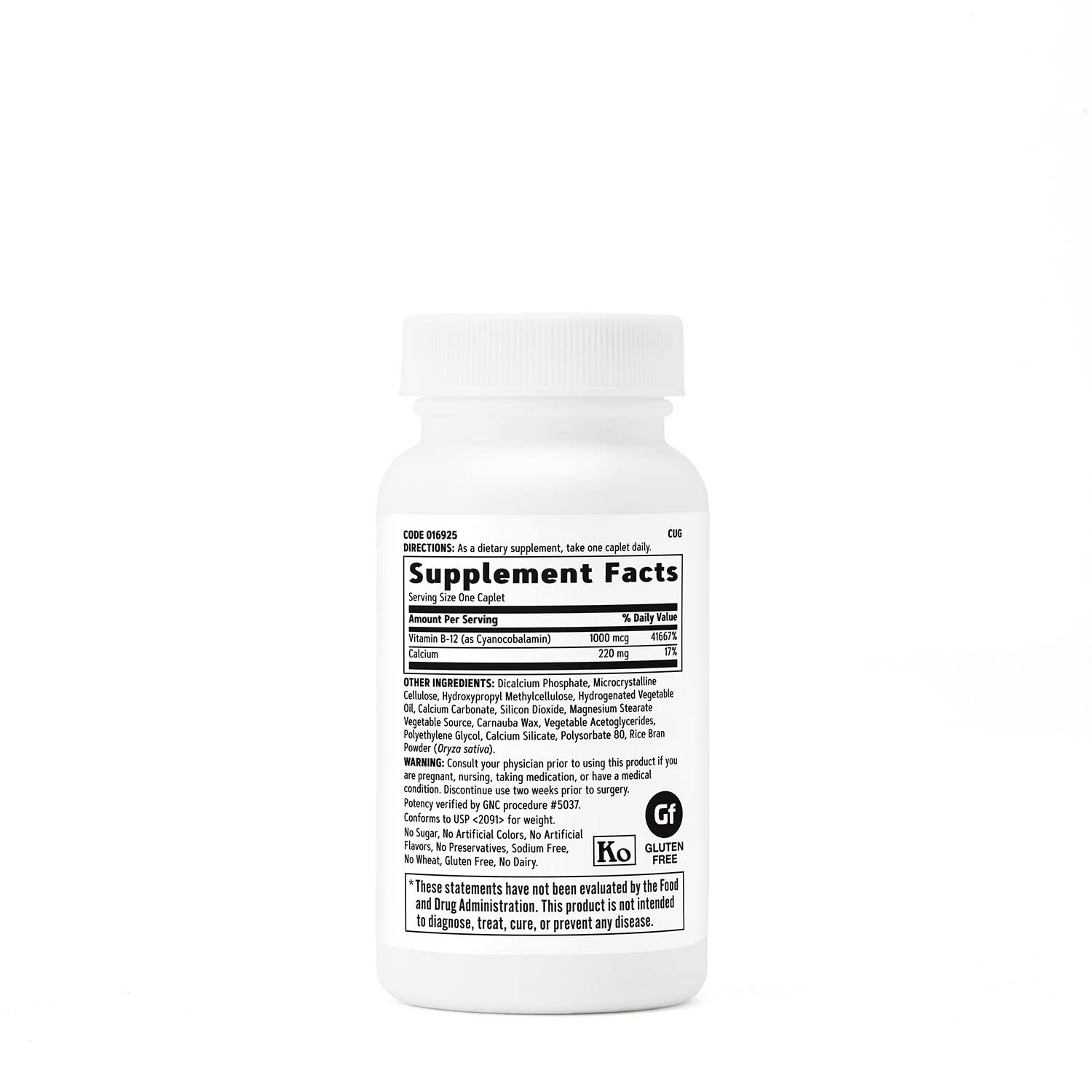 GNC Vitamin B-12 1000mcg - 90 Vegetarian Caplets (Pack of 2) | Supports Energy Production