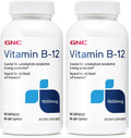 GNC Vitamin B-12 1500mcg - 90 Capsules (Pack of 2) | Energy Production
