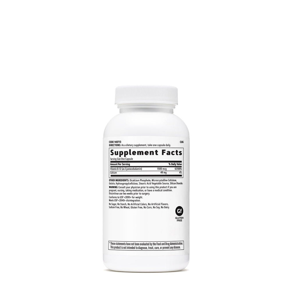 GNC Vitamin B-12 1500mcg - 90 Capsules (Pack of 2) | Energy Production