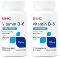 GNC Vitamin B6 200mg Supplement – Immune & Nervous System Support (Pack of 2, 100 Servings)