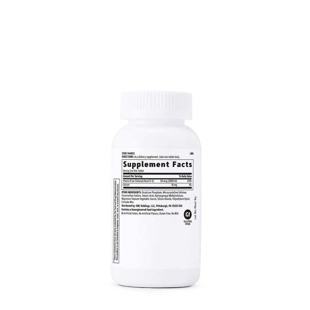 GNC Vitamin D3 50 mcg (2000 IU) Supplement – 180 Servings per Pack, Pack of 2 – Supports Teeth and Bone Health