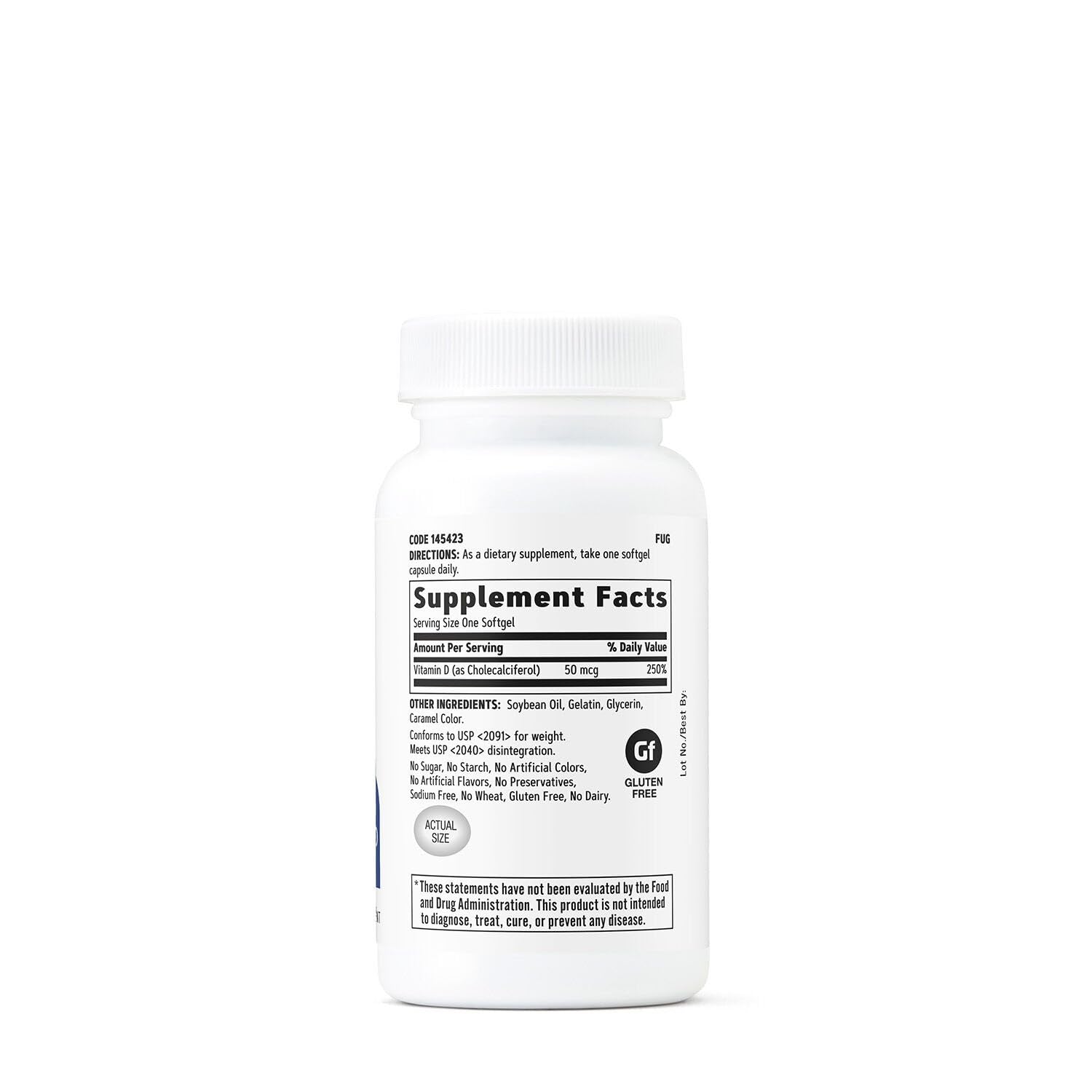 GNC Vitamin D3 50 mcg Supplement – Supports Teeth & Bone Health | 180 Servings (Pack of 2)