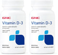 GNC Vitamin D3 50 mcg Supplement – Supports Teeth & Bone Health | 180 Servings (Pack of 2)