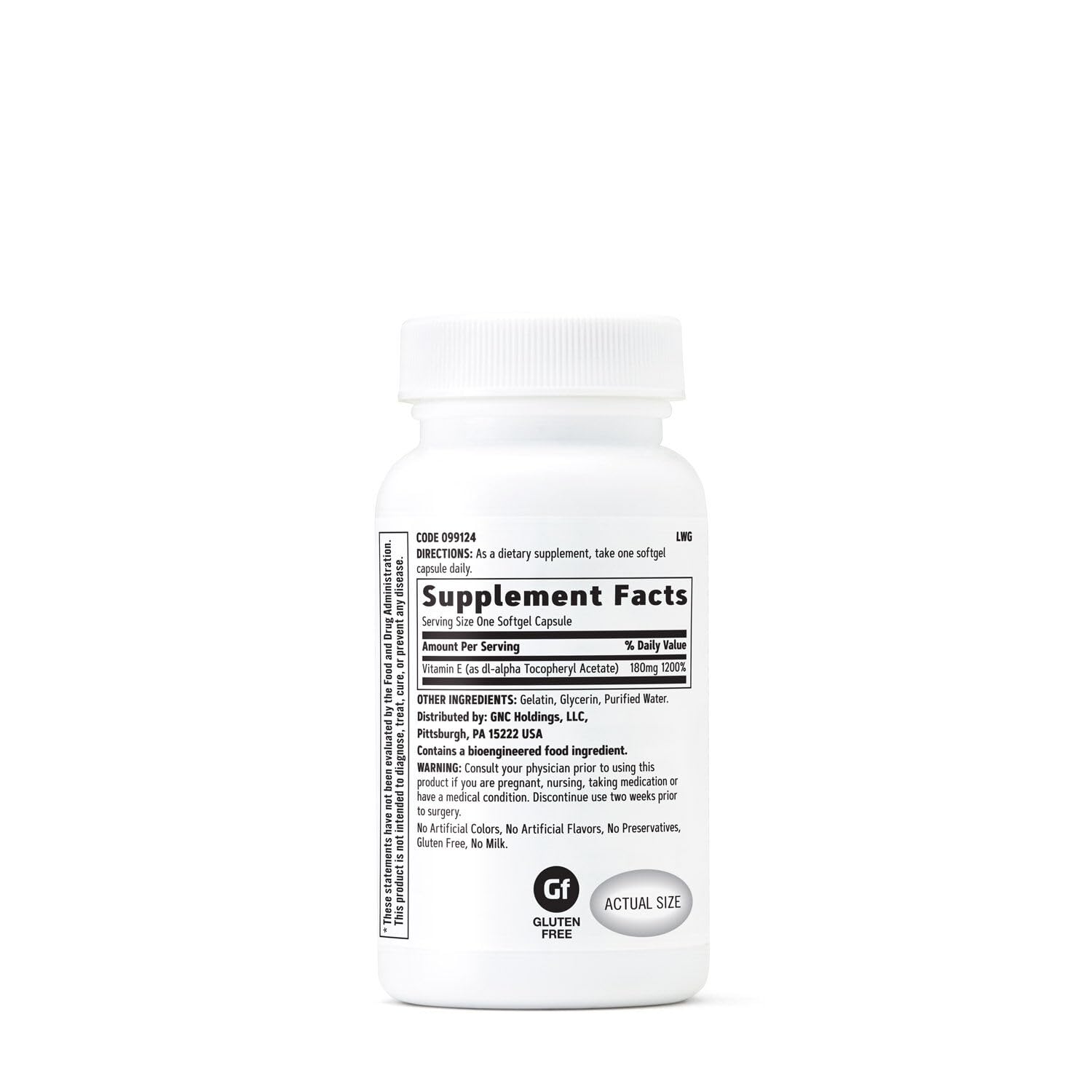 GNC Vitamin E 200mg – Cardiovascular Support, 100 Servings (Pack of 2)