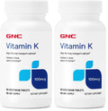 GNC Vitamin K 100mcg – 180 Tablets (Pack of 2) | Supports Calcium Transport & Bone Health