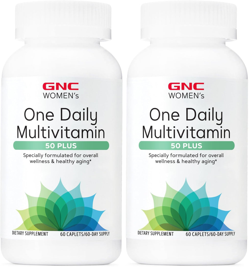GNC Women's 50+ One Daily Multivitamin – Pack of 2, 60-Count | Supports Wellness & Healthy Aging