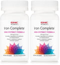 GNC Women's Iron Complete Multivitamin - 60 Caplets (Pack of 2) | Enhances Iron Absorption