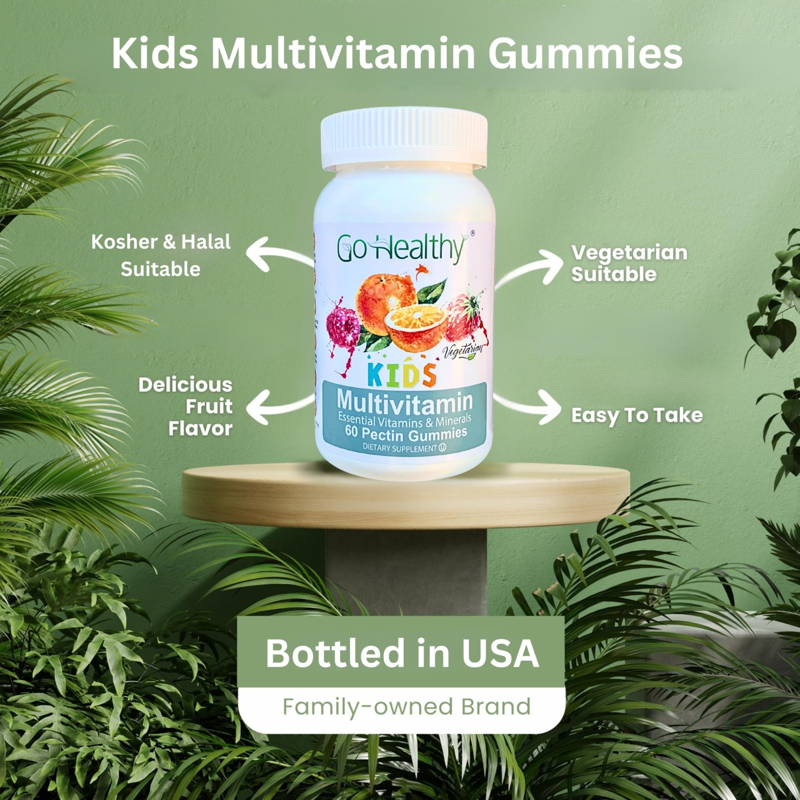 Go Healthy Kids Multivitamin Gummies | Immune Support, Kosher & Halal