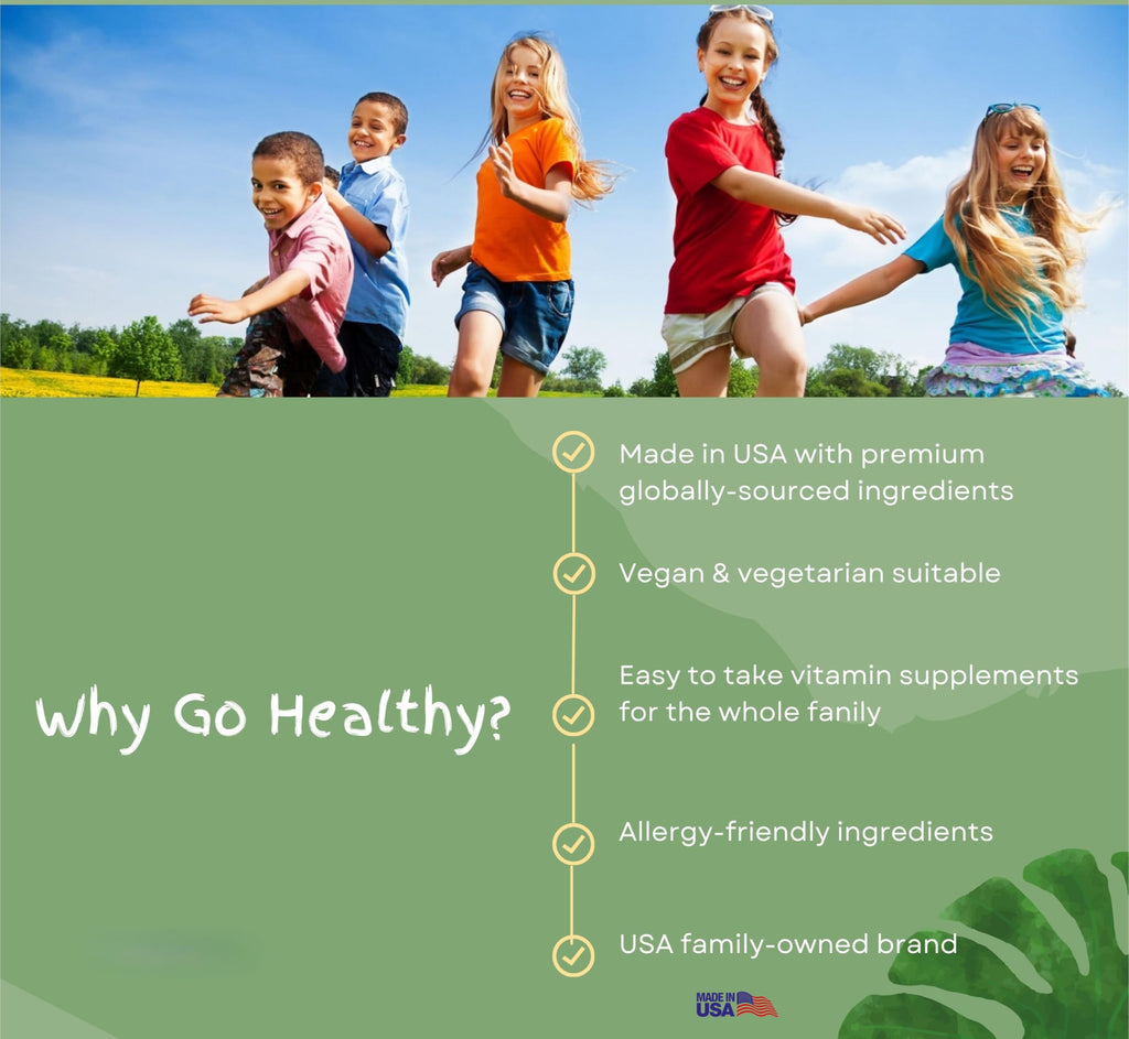 Go Healthy Kids D3 K2 MK-7 – Vanilla Liquid Drops for Kids, 30 Servings