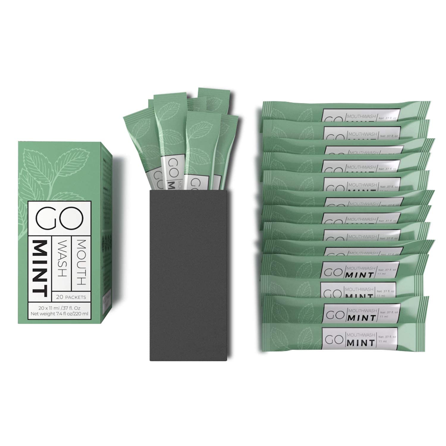 GO Travel Size Mouthwash Packets – TSA-Compliant Mint, Portable Bulk