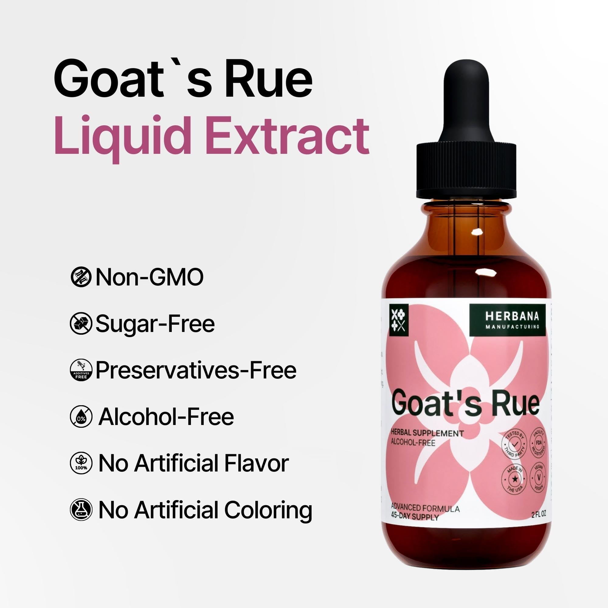 Goat's Rue Liquid Extract 2 oz – Lactation Support for Breast Milk Production