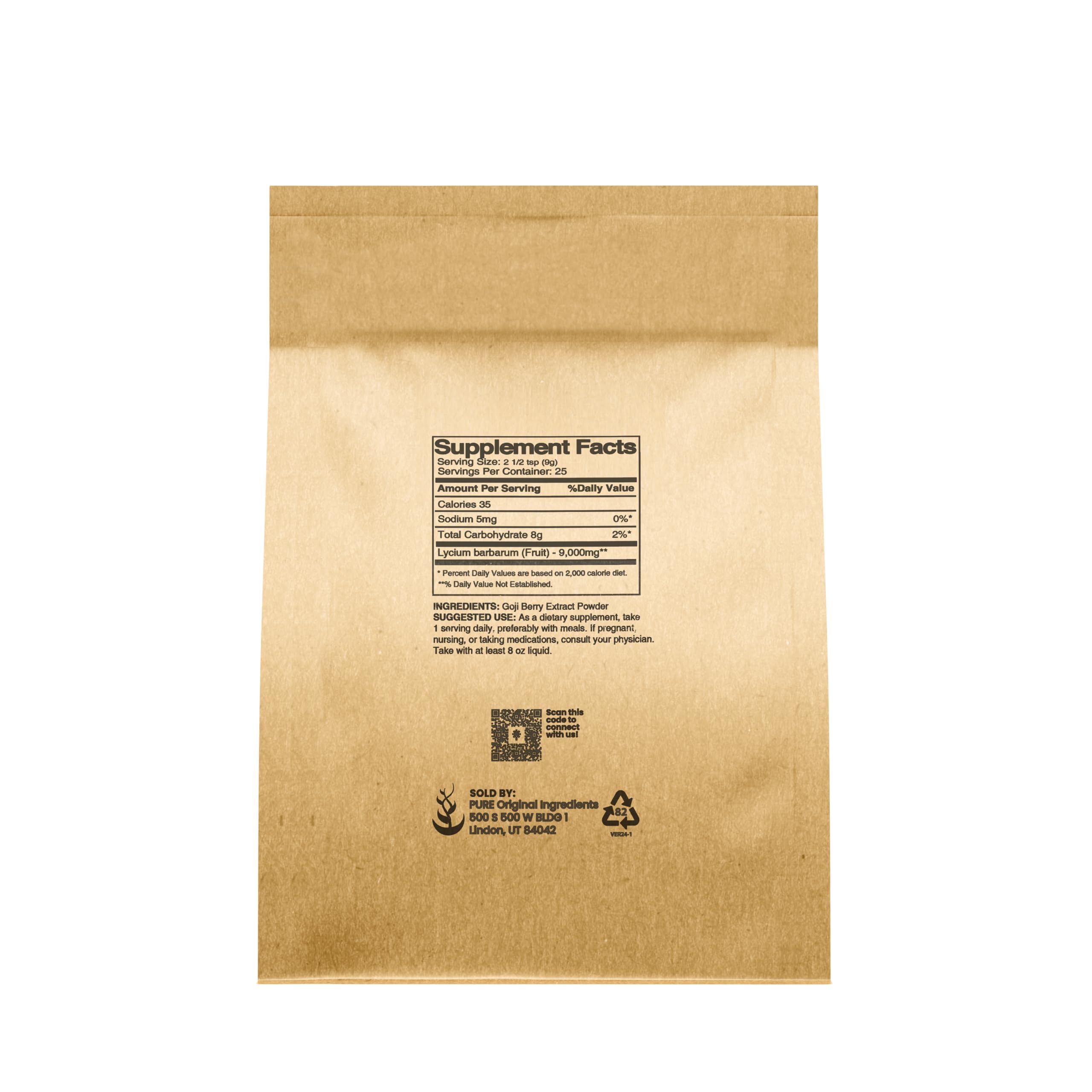 Goji Berry Powder (8oz) – Pure Original Ingredients, Non-GMO Wolfberry
