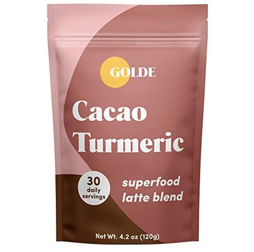 GOLDE Cacao Turmeric Superfood Latte Blend – Plant Based, Keto, Sugar-Free
